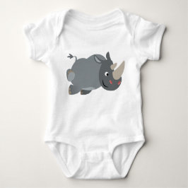 Niedlicher Cartoon Aufladen von Rhino Babykleidung Baby Strampler