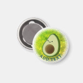 Niedlicher Cartoon Avocado Aquarellfarbe Magnet (Vorderseite/Rückseite)