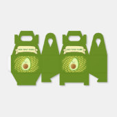 Niedlicher Cartoon Avocado auf dem gelben Vortex Geschenkschachtel (Ungefaltet)