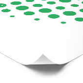 Niedlicher Cartoon Avocado auf einem störenden grü Poster (Ecke)