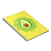 Niedlicher Cartoon Avocado auf störendem Vortex Notizblock (Rechte Seite)