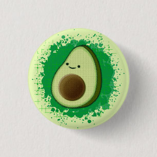 Niedlicher Cartoon Avocado Button
