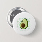 Niedlicher Cartoon Avocado im Hintergrund Button (Vorne & Hinten)