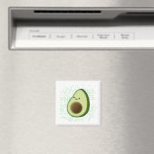Niedlicher Cartoon Avocado im Hintergrund Magnet (In Situ (Geschirrspüler))
