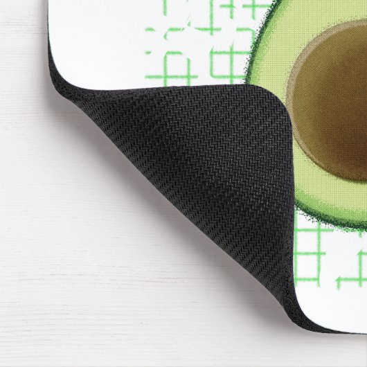 Niedlicher Cartoon Avocado im Hintergrund Mousepad (Ecke)