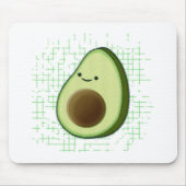 Niedlicher Cartoon Avocado im Hintergrund Mousepad (Vorne)