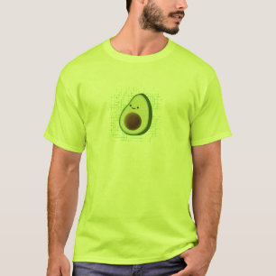 Niedlicher Cartoon Avocado im Hintergrund T-Shirt