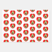 Niedlicher Cartoon Avocado im Roten Herzen Geschenkpapier Set (Vorderseite 3)