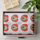 Niedlicher Cartoon Avocado im Roten Herzen Seidenpapier (Geschenk)