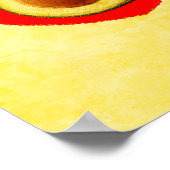 Niedlicher Cartoon Avocado in Rotem Herzen Malerei Poster (Ecke)