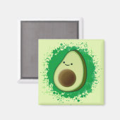 Niedlicher Cartoon Avocado Magnet (Vorderseite/Rückseite)