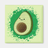 Niedlicher Cartoon Avocado Magnet (Vorne)
