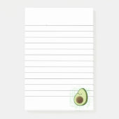 Niedlicher Cartoon Avocado Unruhestifter Hintergru Post-it Klebezettel (Vorderseite)