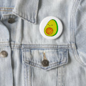 Niedlicher Cartoon Avocado Wasserfarbe Button (Beispiel)