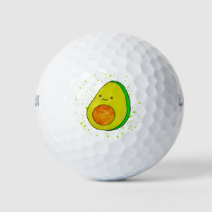 Niedlicher Cartoon Avocado Wasserfarbe Golfball