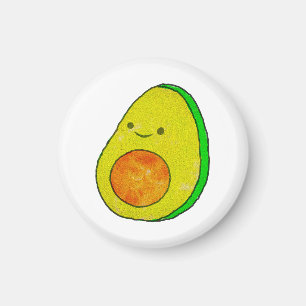 Niedlicher Cartoon Avocado Wasserfarbe Magnet