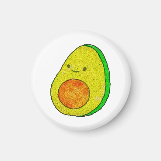 Niedlicher Cartoon Avocado Wasserfarbe Magnet (Vorne)