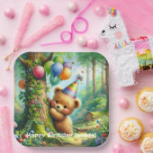 Niedlicher Cartoon Baby Bear Cube Geburtstag Pappteller (Party)