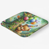 Niedlicher Cartoon Baby Bear Cube Geburtstag Pappteller (Gewinkelt)