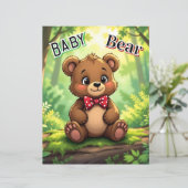 Niedlicher Cartoon Baby Bear in Woods (Stehend Vorderseite)