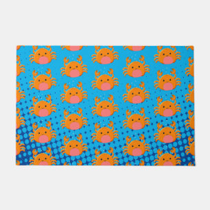 Niedlicher Cartoon Baby Crab Blue Ocean Fußmatte