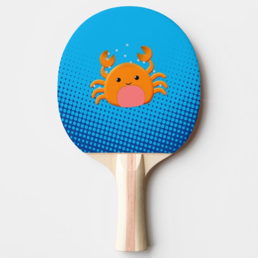 Niedlicher Cartoon Baby Crab Blue Ocean Tischtennis Schläger (Vorderseite)
