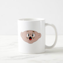 Niedlicher Cartoon Baby Face Kaffee Tasse