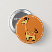 Niedlicher Cartoon Baby Giraffe Button (Vorne & Hinten)