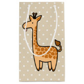 Niedlicher Cartoon Baby Giraffe & Polka Dots Kleine Geschenktüte (Rückseite)