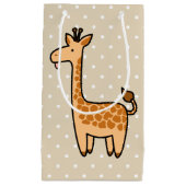 Niedlicher Cartoon Baby Giraffe & Polka Dots Kleine Geschenktüte (Vorderseite)