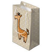 Niedlicher Cartoon Baby Giraffe & Polka Dots Kleine Geschenktüte (Vorderseite Schrägansicht)