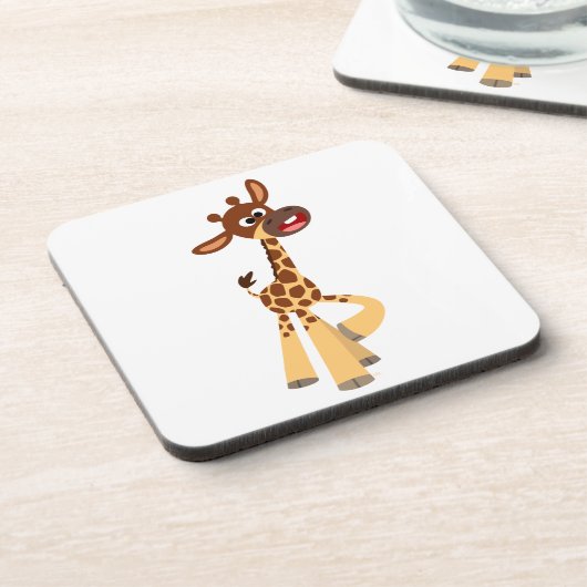 Niedlicher Cartoon Baby Giraffe Untersetzer Set (Linke Seite)