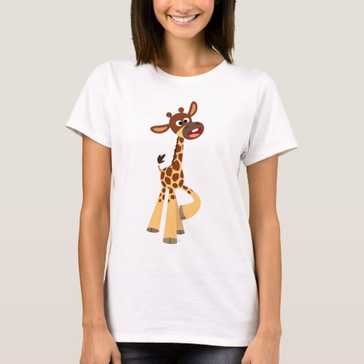 Niedlicher Cartoon Baby Giraffe Women T - Shirt (Vorderseite)