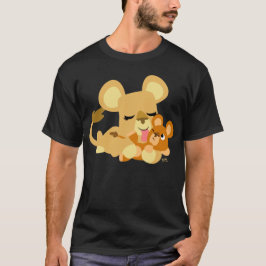 Niedlicher Cartoon Baby Lion's Bath T - Shirt