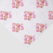 Niedlicher Cartoon-Baby-Mädchen-Text im hellen Seidenpapier (Ausschnitt)