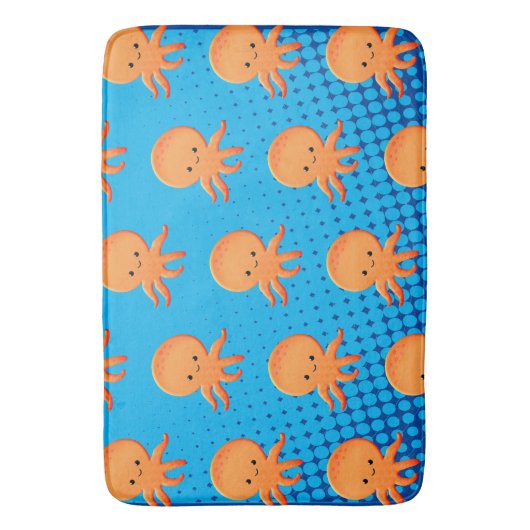 Niedlicher Cartoon Baby Octopus Badematte (Vorderseite Vertikal)
