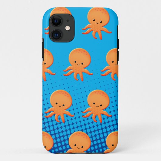 Niedlicher Cartoon Baby Octopus Case-Mate iPhone Hülle (Rückseite)