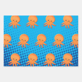 Niedlicher Cartoon Baby Octopus Geschenkpapier Set (Vorderseite)