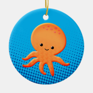 Niedlicher Cartoon Baby Octopus Keramik Ornament