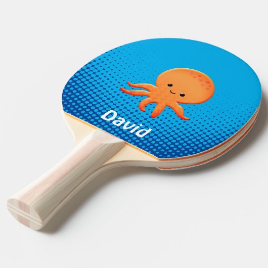 Niedlicher Cartoon Baby Octopus Tischtennis Schläger (Vorderseite)
