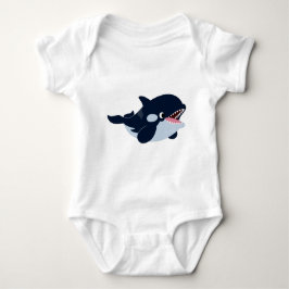Niedlicher Cartoon Baby Orca Baby Bodysuit Baby Strampler