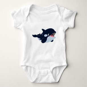 Niedlicher Cartoon Baby Orca Baby Bodysuit Baby Strampler