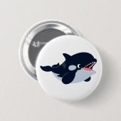 Niedlicher Cartoon Baby Orca Button (Vorne & Hinten)