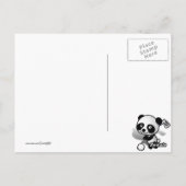 Niedlicher Cartoon Baby Panda Bear Golfing Postkarte (Rückseite)