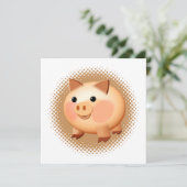 Niedlicher Cartoon Baby Pig (Stehend Vorderseite)