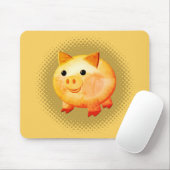 Niedlicher Cartoon Baby Pig Painting Mousepad (Mit Mouse)