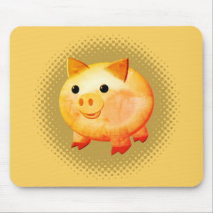 Niedlicher Cartoon Baby Pig Painting Mousepad
