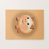 Niedlicher Cartoon Baby Pig Puzzle (Horizontal)