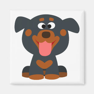Niedlicher Cartoon-Baby Rottweiler Magnet