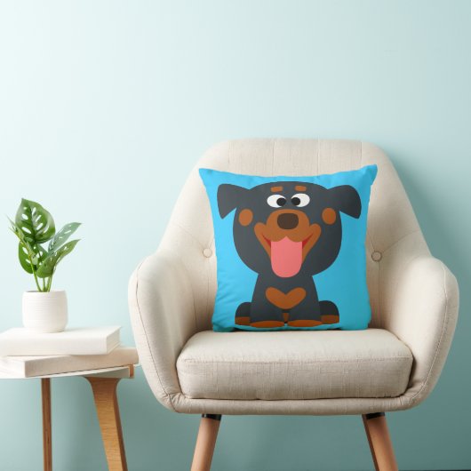 Niedlicher Cartoon Baby Rottweiler Mojo Kissen (Stuhl )